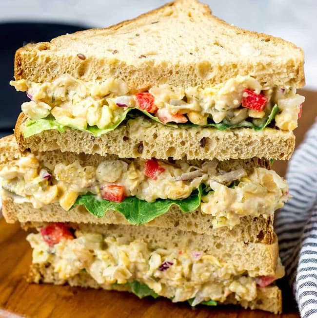 Chickpea Salad Sandwich Vegan