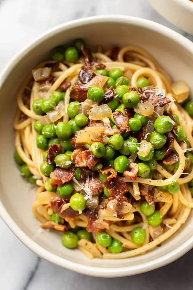 How To Make Bacon And Peas Pasta 
