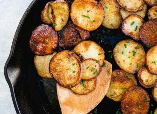 Pan-Fried Potatoes Crispy
