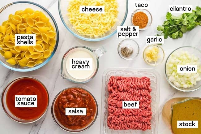Recipe for Beef Taco Pasta 