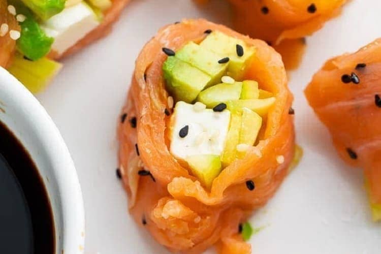 Smoked Salmon Sushi Easy