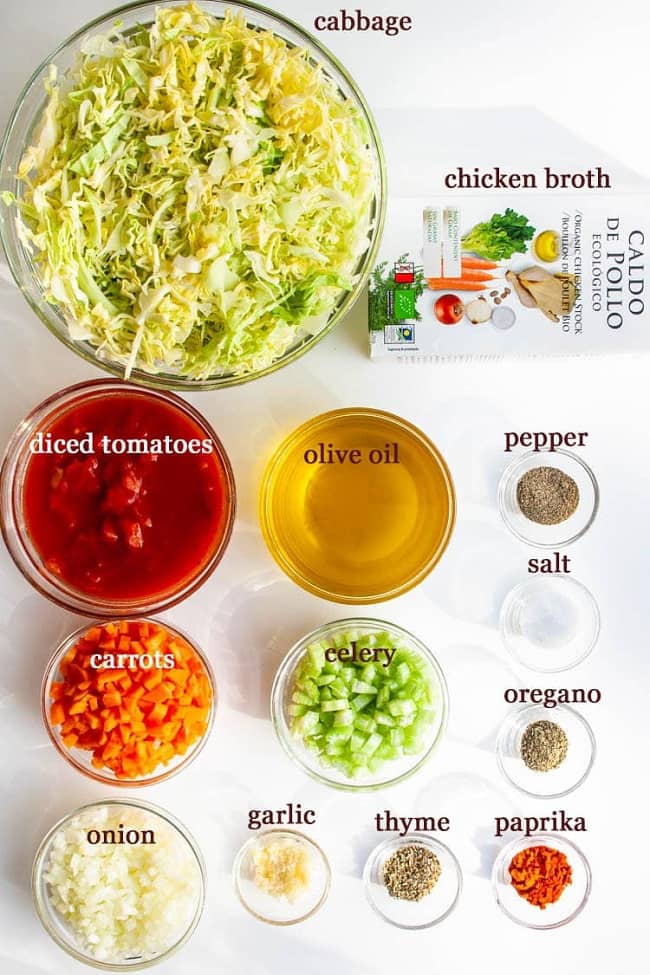 Cabbage Soup Ingredients