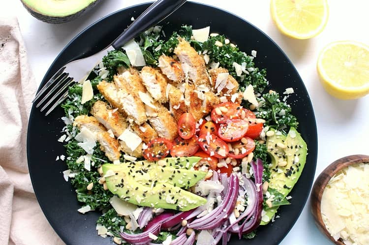 Crunchy Kale And Chicken Salad