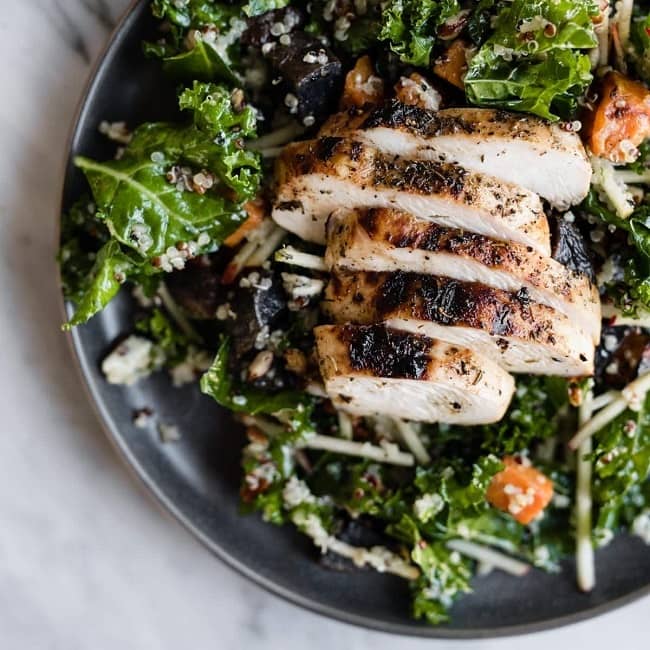 Crunchy Kale And Chicken Salad 