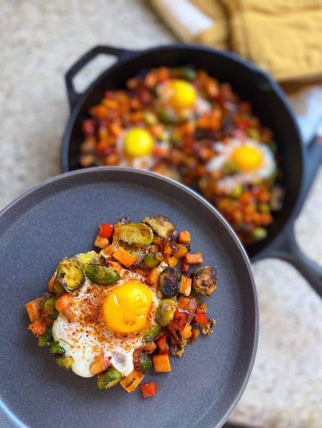 Sweet Potato and Brussels Eggs yum (1)