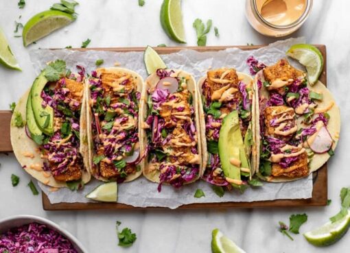 Fish Tacos With Cumin Lime Slaw