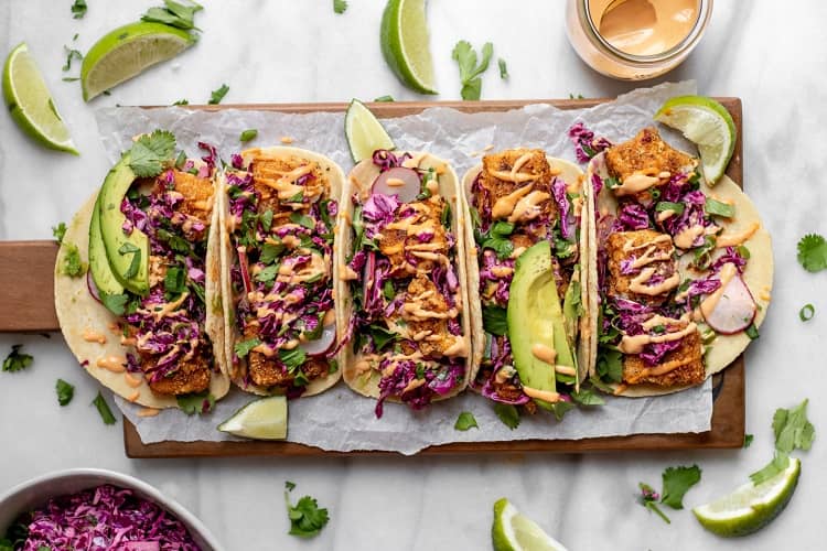 Fish Tacos With Cumin Lime Slaw