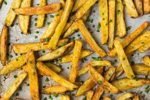 Making Baked French Fries Oven Fries