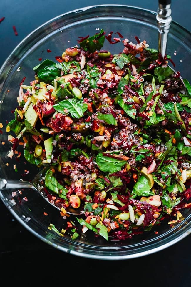 Beet Salad With Carrot Quinoa & Spinach (1)