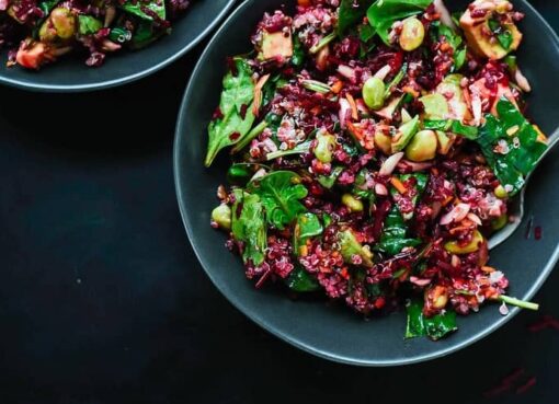 Beet Salad With Carrot Quinoa & Spinach Easy (1)