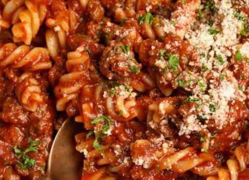 Fusilli with Meat Sauce