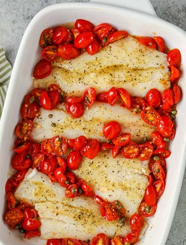 Baked Cod with Tomatoes and Capers (1)