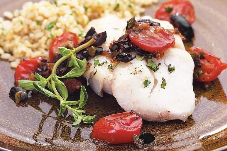 Baked Cod with Tomatoes and Capers Yum (1)