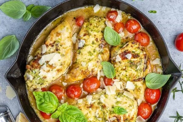 How to make Perfectly Seasoned Pesto Chicken?