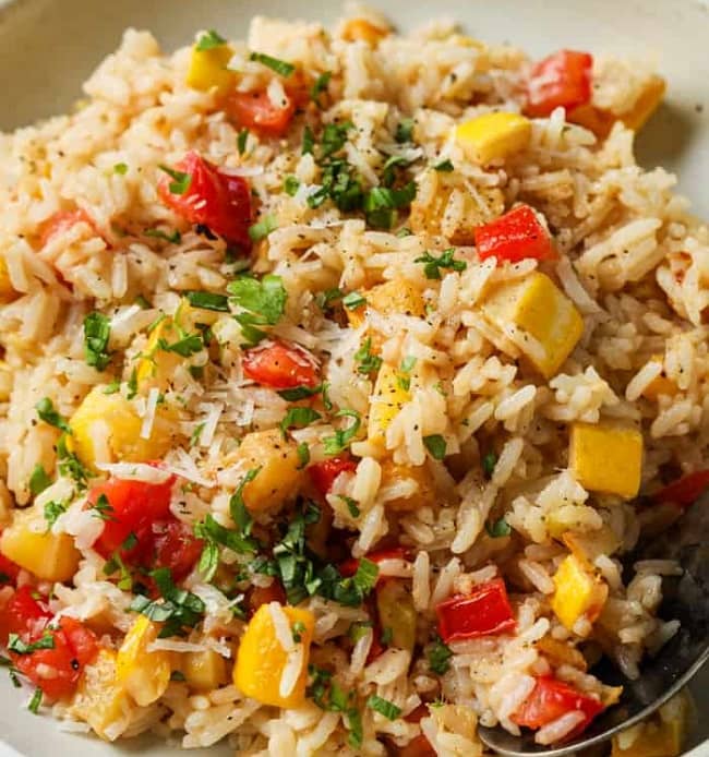 Summer Squash Rice Healthy