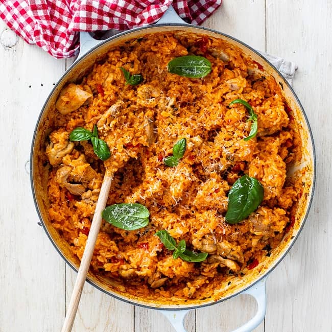 Tomato Basil Rice Healthy