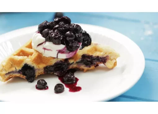 Blueberry Lemon Cheesecake Waffles