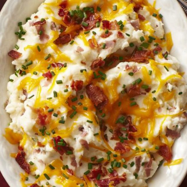 Cheesy Bacon Smashed Potatoes