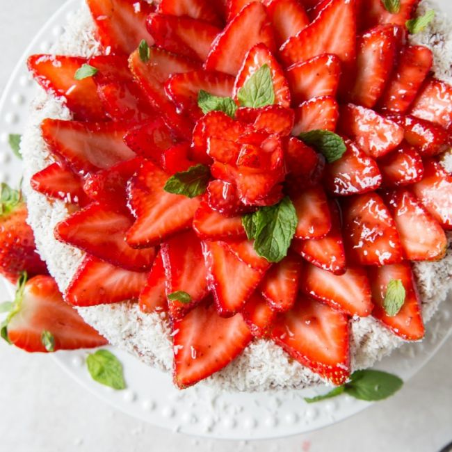 Strawberry Coconut Cheesecake Salad