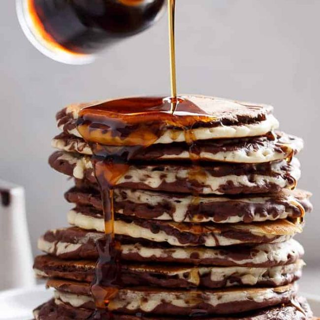 Zebra Marble Pancakes