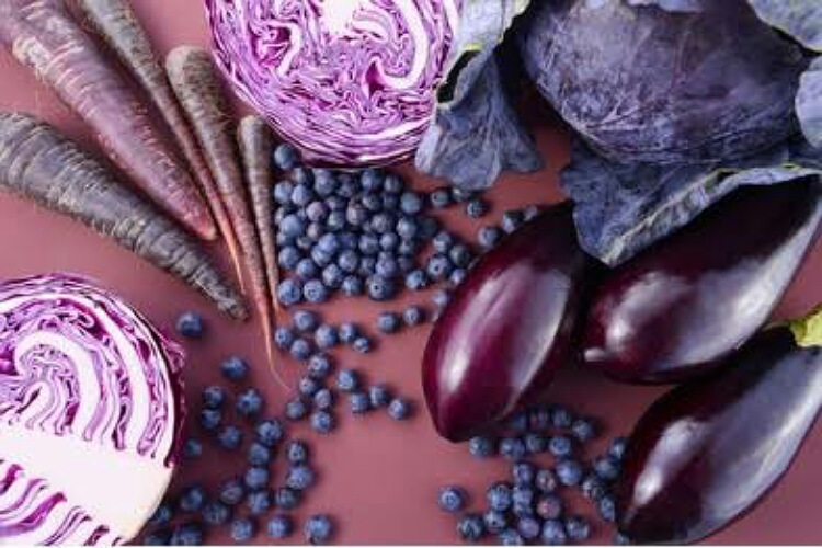 Purple fruits and vegetables 