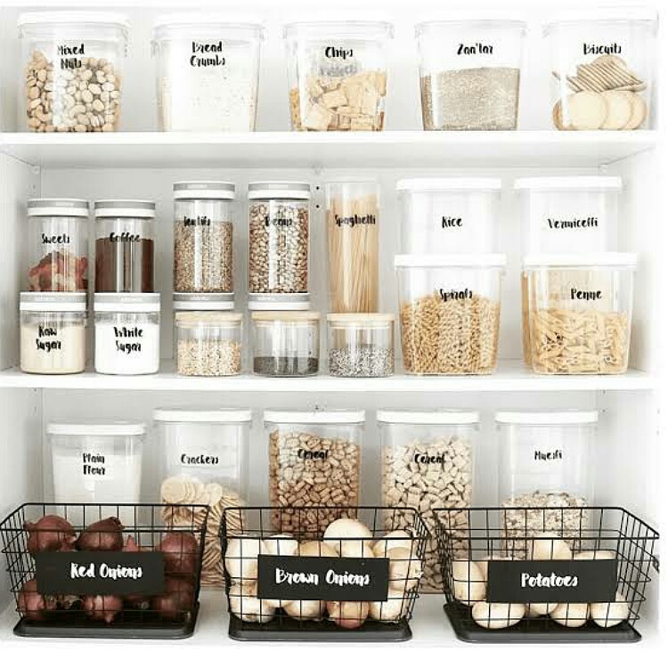 Organized pantry 