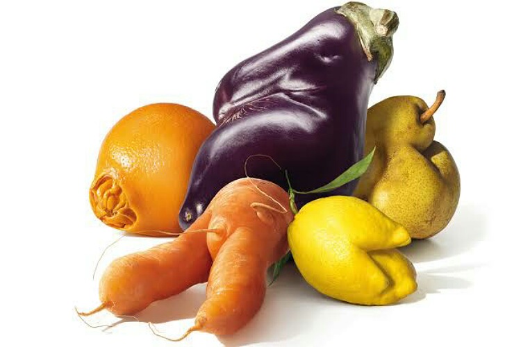 Ugly fruits and vegetables